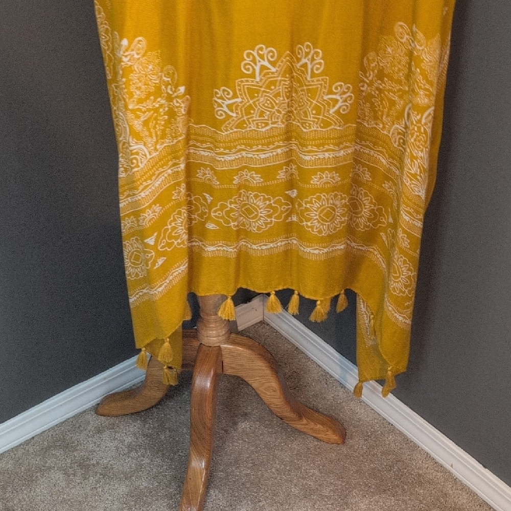 Maurices Mustard Kimono with Ivory Accents - Picture 8 of 8